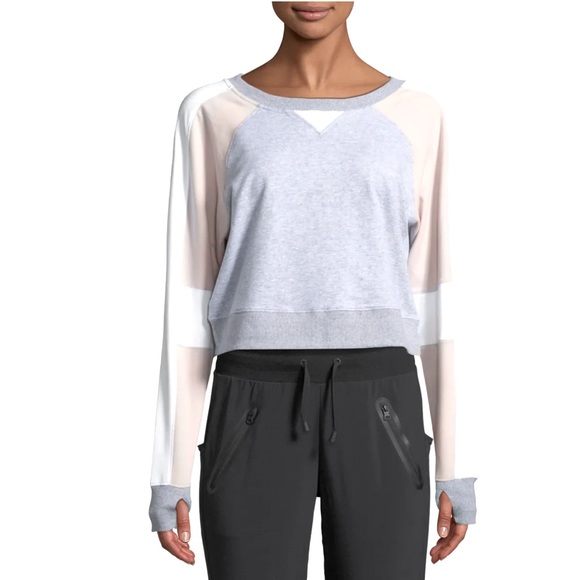 blanc noir Tops - Blanc noir color block crop flashback sweatshirt